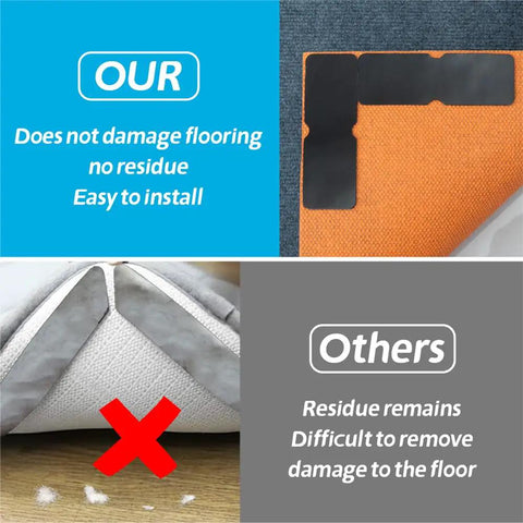 Anti Slip Rug Tape For Hardwood Floors And Area Rugs No Residue Damage Free Hold Strong Carpet Tape For Wood Floors Secure Rug Grips That Keep Rugs In Place On Wooden Surfaces