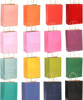32 Pack Medium Gift Bags With Handles 7.6 X 4.75 X 10.5 Inch Assorted Color Paper Bags for Cookies Pastries Desserts