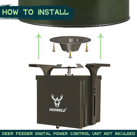Heavy Duty 6 Volt Deer Feeder Replacement Funnel With Waterproof Metal Construction And Protective Powder Coat Finish. Includes Mounting Hardware For Easy Upgrade To Your Game Feeder System Durable Design Keeps Squirrels Out.