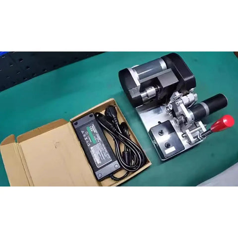 Heavy Duty Electric Round Belt Grinder And Sharpener For Polyurethane Rubber Conveyor Strips with power supply, used for garage repairs.