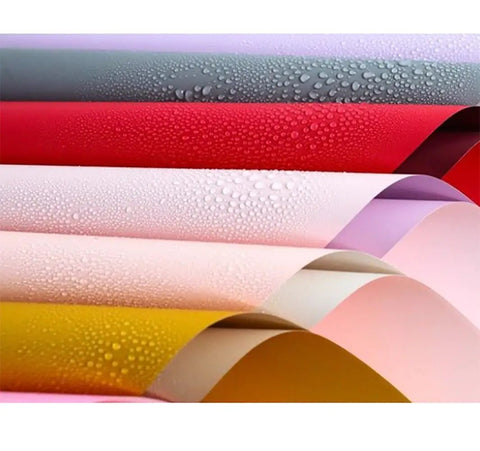20 Sheets Flower Wrapping Paper Pack With 22 Inch Double Color Floral Bouquet Paper for wedding and birthday gifts, showcasing colorful waterproof sheets