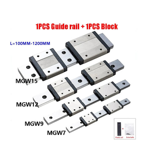 Plug-and-Play Linear Rail Kit for CNC and 3D Printers 100 to 570mm Dual Block Carriages C Type Light-Load and H Type Heavy-Load