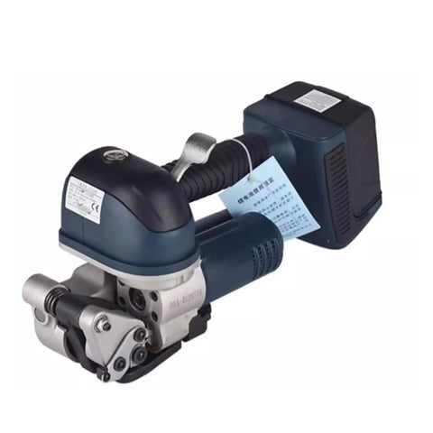 Heavy Duty Electric Strapping Machine DD19A For PET Plastic And Steel Belt, portable handheld tool, durable design.