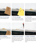 Step-by-step guide to using Burgundy Velvet Touch Up Paint Kit For Ford Cars DIY Scratch Repair Quick And Easy Fix