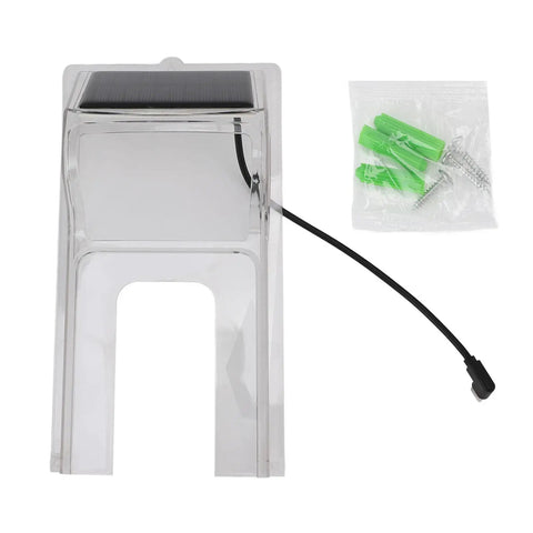 Sun Powered Doorbell Rain Cover No Fuss Shield with Transparent ABS Plastic Weatherproof, mounting hardware included