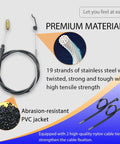 Dual Cable Replacement Kit For Toro TimeMaster Mowers Traction And Brake Cable Set showing premium materials and cable ties