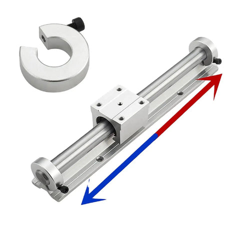 1000mm SBR20 Linear Rails Kit With 2 Rails And 4 SBR20UU Bearing Blocks 16 M6x12 Screws And 2 Locking Handles mounted on 1000mm SBR20 rail