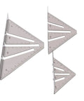 Stainless Steel Miter Square Ruler Set Of 3 Heavy Duty Pro Grade Multi Angle Measuring Tool with etched 45, 90, 22.5 degree marks