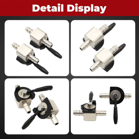 2-Pack 1/4 Inch Heavy Duty Gas Shutoff Valve Steel Inline Shutoff Replacement For ATVs, Karts, And Lawn Mowers, Compatible With Scag 48568