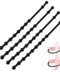 Heavy Duty Fire Extinguisher Replacement Straps 4 Pack, Black Rubber Quick Release Straps For Wall Mount Brackets, Fits 2.5 Lbs And 5 Lbs Extinguishers