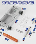 Pro Grade Dead Nuts Precise Door Hinge Template Kit For Router Adjustable Mortise Jig with aluminum jig sizes and instructions.