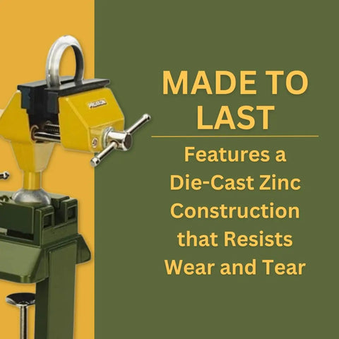 Beefy Precision Vise With Clamp For Workbenches And Tabletops 3 Inch Jaws 360 Degree Rotation Die Cast Zinc Construction Durable Bench Vise For Metalworking Woodworking And Hobby Projects, die-cast zinc clamp vise