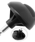 Side view of black Omni wheel replacement for Lefant robot vacuums (M210–L1); metal axle.