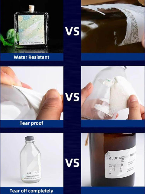 Vinyl sticker paper, glossy finish, 8.5 x 11 inches, 26 sheets; waterproof and tear resistant for inkjet/laser printers