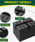 Set Of 4 Pinch Weld Blocks With Solid Rubber Lift Spacers, Jack Bracket Adapters, 4 inch long, slotted design, frame protectors
