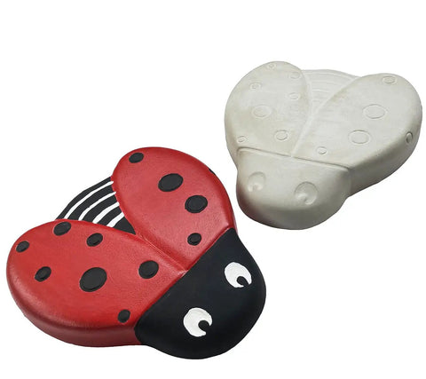 Large Ladybug Stepping Stone Mold For DIY Walkways And Garden Decor Reusable Plastic Concrete Mold For Easy Pathway Stones