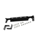 Universal Oil Cooler Mounting Bracket Kit 330mm Aluminum Alloy Black with screws and adapters for engine and transmission oil coolers