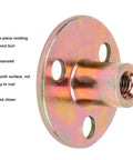 M6 size Three Hole Flange Nut T Nut Tee for furniture fixing, heavy duty galvanized iron round base connector, easy install hardware