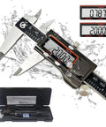 Digital Caliper Measuring Tool Built Tough With IP54 Waterproof Stainless Steel Body 6 Inch 150mm Electronic Vernier Caliper With Large LCD Screen