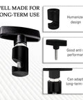 2 Pack Car Hood Prop Struts Clamp And Lift Support Clips For Tailgate Hatch Heavy Duty Aluminum Alloy Hood Lift Rod Fixers black clamp