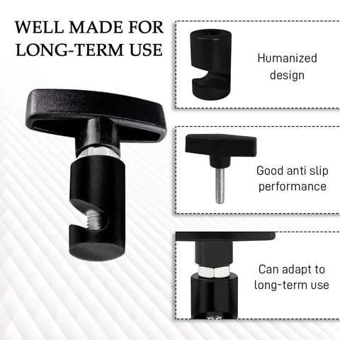 2 Pack Car Hood Prop Struts Clamp And Lift Support Clips For Tailgate Hatch Heavy Duty Aluminum Alloy Hood Lift Rod Fixers black clamp