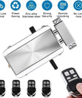 Heavy Duty Slick Remote Control Electronic Smart Door Lock With Auto Lock Keyless Deadbolt, zinc alloy finish and remotes.