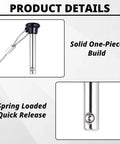 8 Pack 3/16 Inch Boat Bimini Top Quick Release Pull Pins Built To Last For Marine Rigs Beefy 316 Stainless Steel Rust Resistant Easy Install And Snap Lock Pins For Boating Gear, 316SS pin
