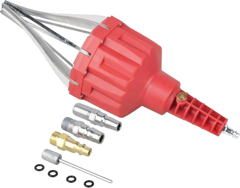 Beast Mode Pro Grade Heavy Duty Pneumatic CV Boot Expander Tool For Fast Rubber Boot Spreading And Easy Installation Air Powered Spreader For Automotive CV And Steering Boots Not For Plastic Boots, red with air fittings