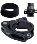 Quick Release Bike Seat Post Clamp Aluminum Alloy Collar For 28.6mm, 31.8mm Or 34.9mm Seat Posts with silicone dust cover