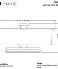 Technical diagram of Duostrainer Sink Strainer Basket With Removable Stainless Steel Open Close Stopper, Tight Seal, Polished Chrome, Fits 3-1/2 Inch Or 4 Inch Outlets, Easy Install, No-Fuss Kitchen Drain Strainer