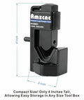 Heavy Duty Hammer Lug Crimper For 8 AWG To Four O Wire Gauge And 0000 Battery Cables, compact size with measurements.