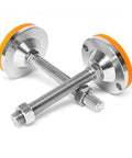 Rock Solid Heavy Duty Leveling Screw Legs With Adjustable Feet Carbon Steel Machine Supports M8 M10 M12 Threaded Base on a white background.