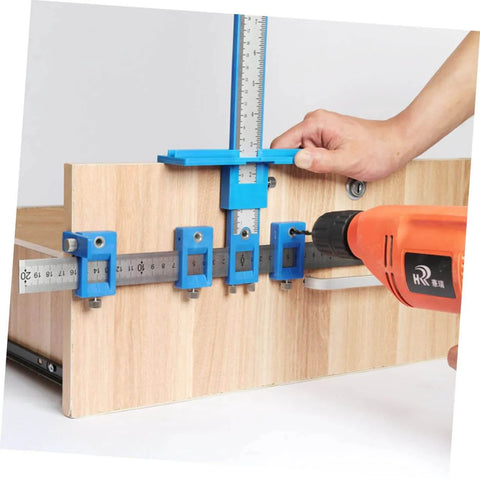 Adjustable Punching Tool For Woodworking Jig For Cabinet Handles Easy Assembly DIY Friendly Hole Locator And Punching Hole Tool