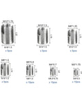 Heavy Duty Stainless Steel Self Tapping Thread Inserts Set M3 To M16 Inner Thread Repair Kit, 50 Pieces, Pro Grade Industrial Fastener Repair For Cars, Machinery, And Home Projects. Sizes shown