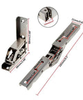 90 Degree Folding Door And Shelf Hinge Hidden Bracket Table Holder Furniture Hardware Set 2 Pack Rust Resistant Solid Steel