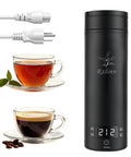 Slick Compact Travel Electric Kettle One Twenty Volt With Adjustable Temp Settings Fast Boil Portable Hot Water Maker for tea and coffee.