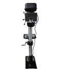 17 Inch ForedstWest Floor Drill Press 1.5Hp Motor With 16 Speeds viewed from side, featuring adjustable table and cast iron base.