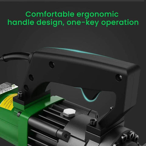 Heavy Duty 1250W Electric Hydraulic Rebar Cutter With Hella Fast Cutting Speed For Three Quarter Inch Number 6 Rebar And Features Durable Swap Blades For Steady Crew Grind