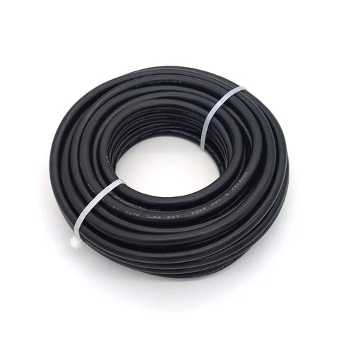 Coiled roll of 22 AWG UL2464 Power Cable Four Conductors LED Wire, 25 feet, black PVC jacket, for electronics and projects
