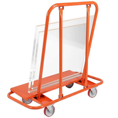 Heavy Duty Steel Drywall Cart With Detachable Large Capacity Platform, Rugged Cargo Transport Cart For Construction Sites, Easy Material Haul.