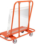 Heavy Duty Steel Wall Panel Trolley Featuring A Detachable Frame And Precision Swivel Casters For Seamless Warehouse Logistics and No Sweat Setup with clear panel.