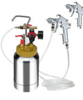 Dang Lightweight 2 Liter Spray Paint Pressure Pot With Pneumatic Air Hose For Automotive And Home Painting Projects shown with detail.