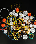 84 Piece Belt Pulley Set For 2mm Shafts With Rubber Bands Plastic Pulleys In Eight Sizes And Four Band Sizes Ideal DIY Model Kit