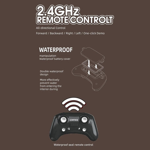 2.4GHz remote control for Hippo Themed RC Boat Remote Control Water Spray Totally Fun For Lake River And Pool with waterproof design