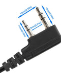 Two Pin To Three Point Five Millimeter Earpiece Adapter For Walkie Talkie Gear Compatible With UV Five R UV Eight Two BF F8HP