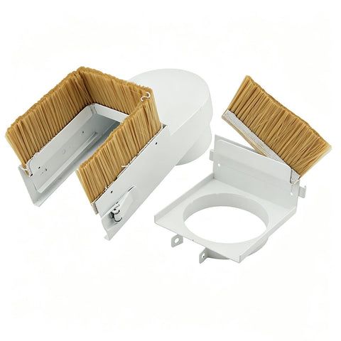 Keep Your CNC Shop Sweat Free With This Tough Spindle Dust Shoe Featuring An Auto Adjusting Clamp And Massive Three Point Four Inch Dust Port Designed For Wood Routing To Blast Away Chips And Keep Rails Clean As A Whistle. Dust shoe with brushes and mounting port.