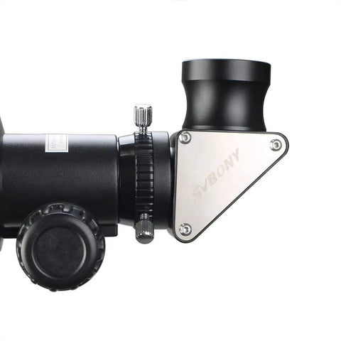 Dielectric Star Diagonal 1.25 Inch 90 Degree, Fully Metal Construction, High Reflectivity for sharp view, attached to telescope