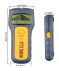 Electronic Finder Handheld Wall Scanner for Wood Metal Studs Detection with LED Alarm Detector Metal Detector Wand for Security Accessories Pinpointer-coils for Adults Easy, shown from the front and side, featuring LCD display.