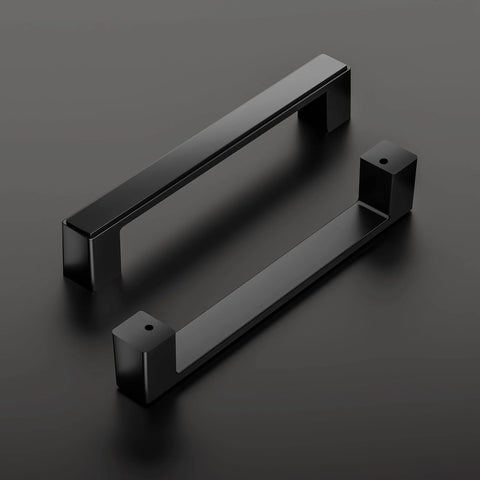 10 Pack 5 Inch Matte Black Square Cabinet Handles For Kitchen Cabinets Cupboards Drawers And Dressers Durable Cabinet Hardware Pulls