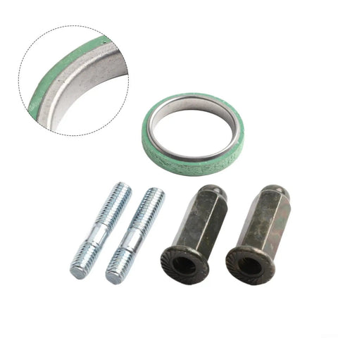 Exhaust Flange Bolt Kit for Gy6 Scooters and Engines 50CC 125CC 150CC Heavy Duty Anti Rust Hardware Fastener Set With Durable Iron Construction And Sealing Gaskets For Leak Free Exhaust Connections. iron gasket and bolts